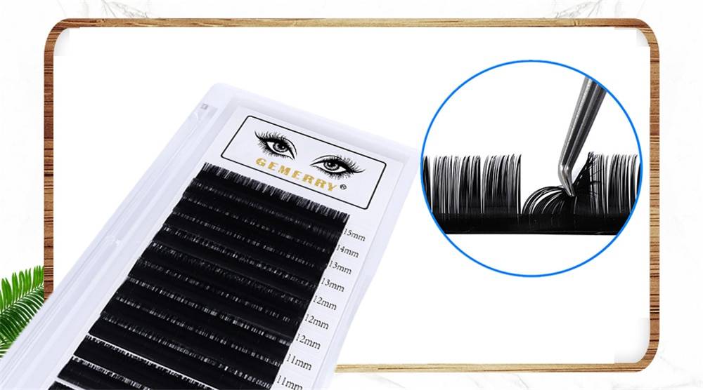 C/D Curl Faux Eyelashes 16 Rows Set