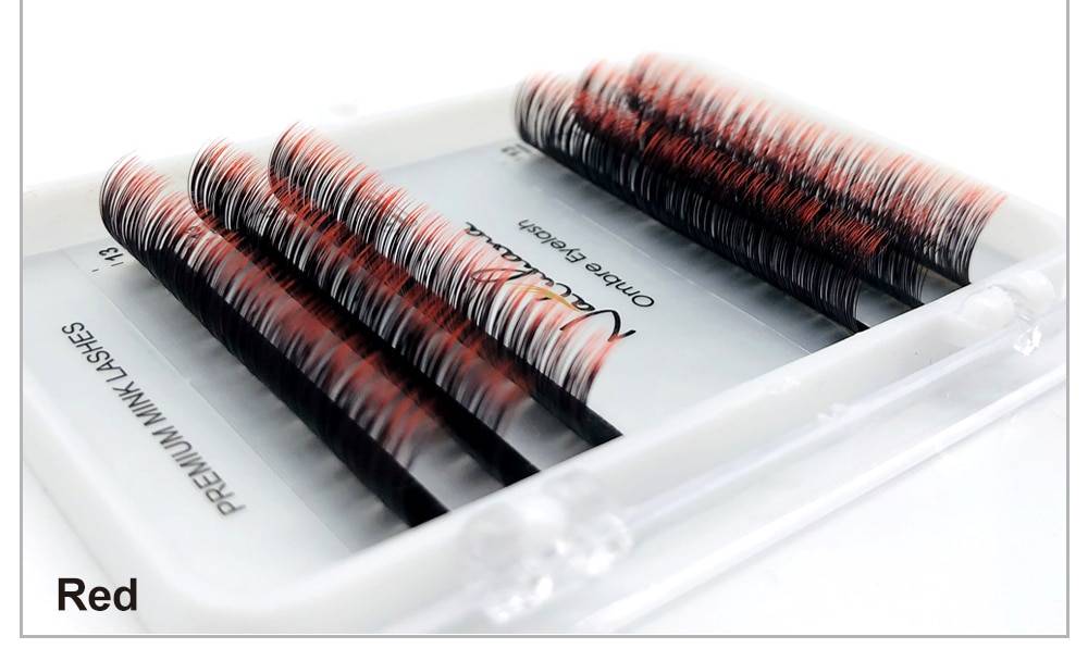 Ombre Eyelashes 6 Rows Set