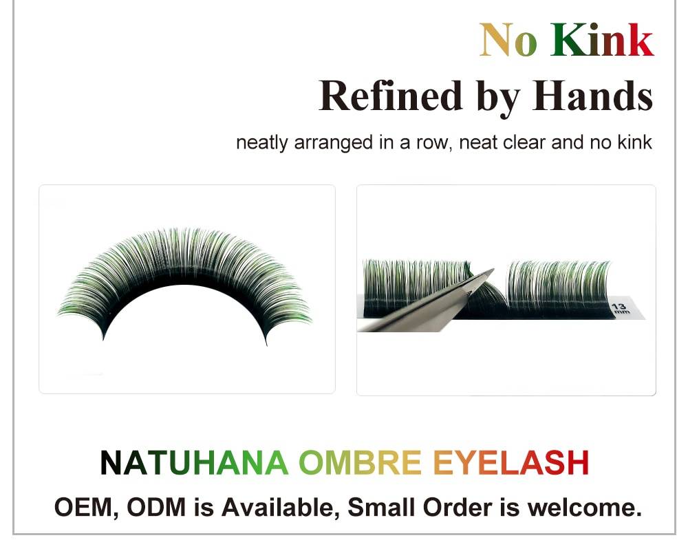 Ombre Eyelashes 6 Rows Set