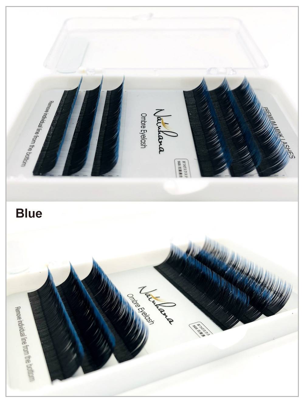 Ombre Eyelashes 6 Rows Set