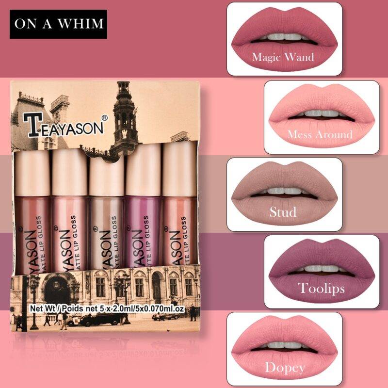 Velvet Waterproof Lipstick 5 Pcs Set - Image 5