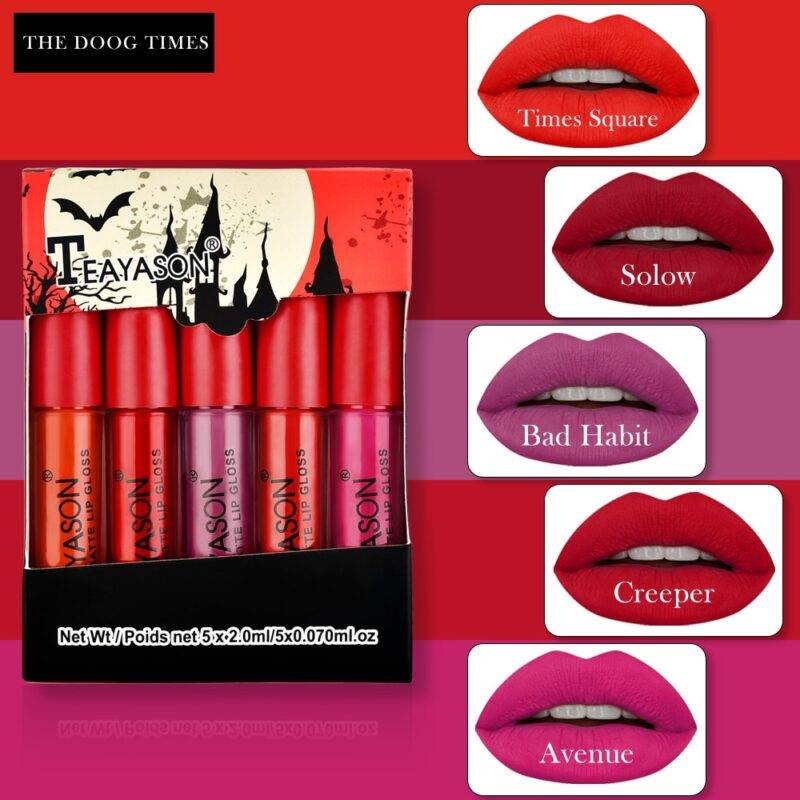 Velvet Waterproof Lipstick 5 Pcs Set - Image 6