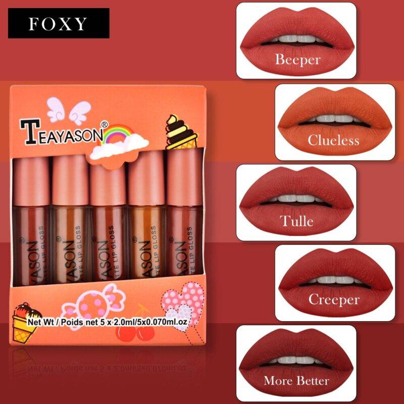 Velvet Waterproof Lipstick 5 Pcs Set - Image 7
